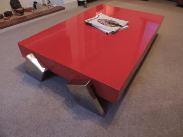 Image of red custom design coffee table